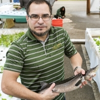 Rafael Cuevas Uribe holding a fish
